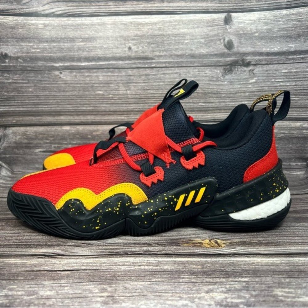 Adidas Trae Young Basketball Sneakers Red/Black Men's Size 12 Shoes (GY3772) - Picture 4 of 13